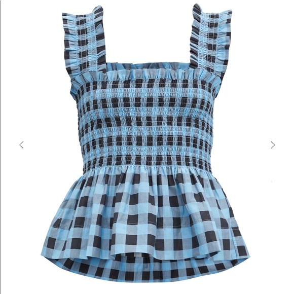 Ganni Tops - Ganni Cotton Silk Smock Top Sz 36